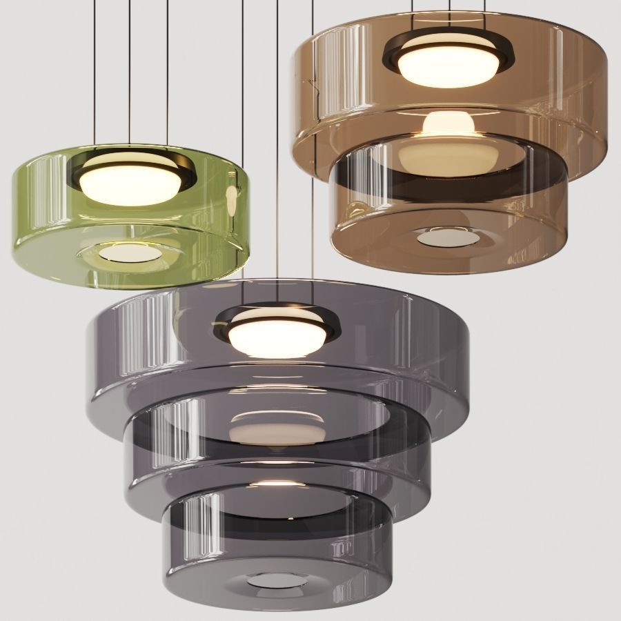 Nowoczesna lampa wisząca Halo z kloszem warstwowym