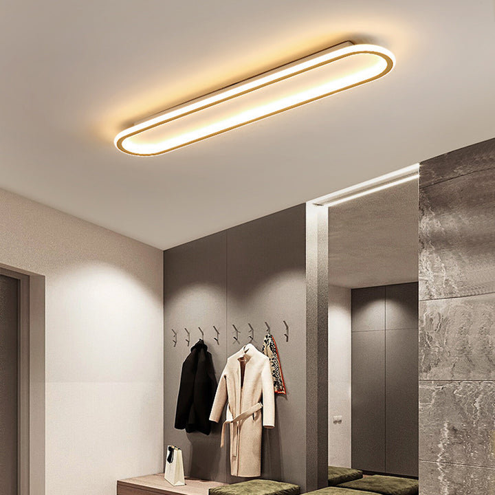 Nowoczesna elegancka owalna lampa sufitowa LED do przedpokojów
