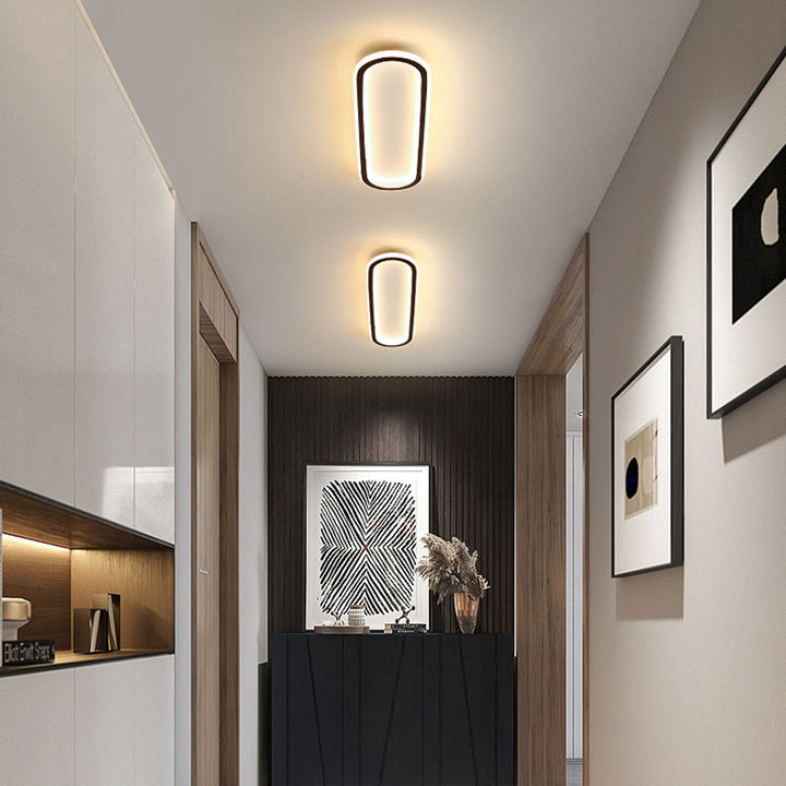 Nowoczesna elegancka owalna lampa sufitowa LED do przedpokojów
