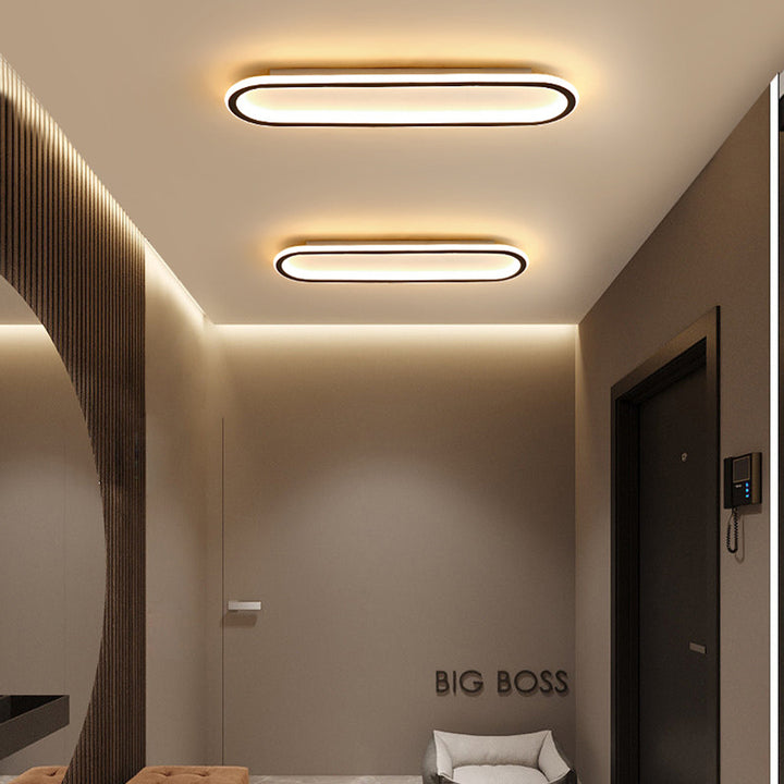 Nowoczesna elegancka owalna lampa sufitowa LED do przedpokojów