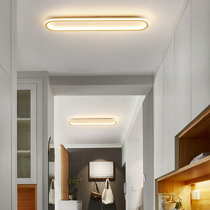 Nowoczesna elegancka owalna lampa sufitowa LED do przedpokojów