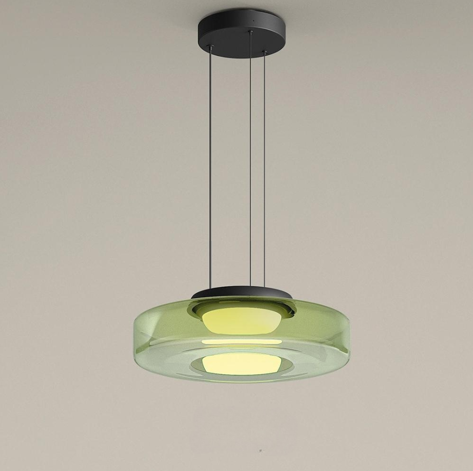 Nowoczesna lampa wisząca Halo z kloszem warstwowym