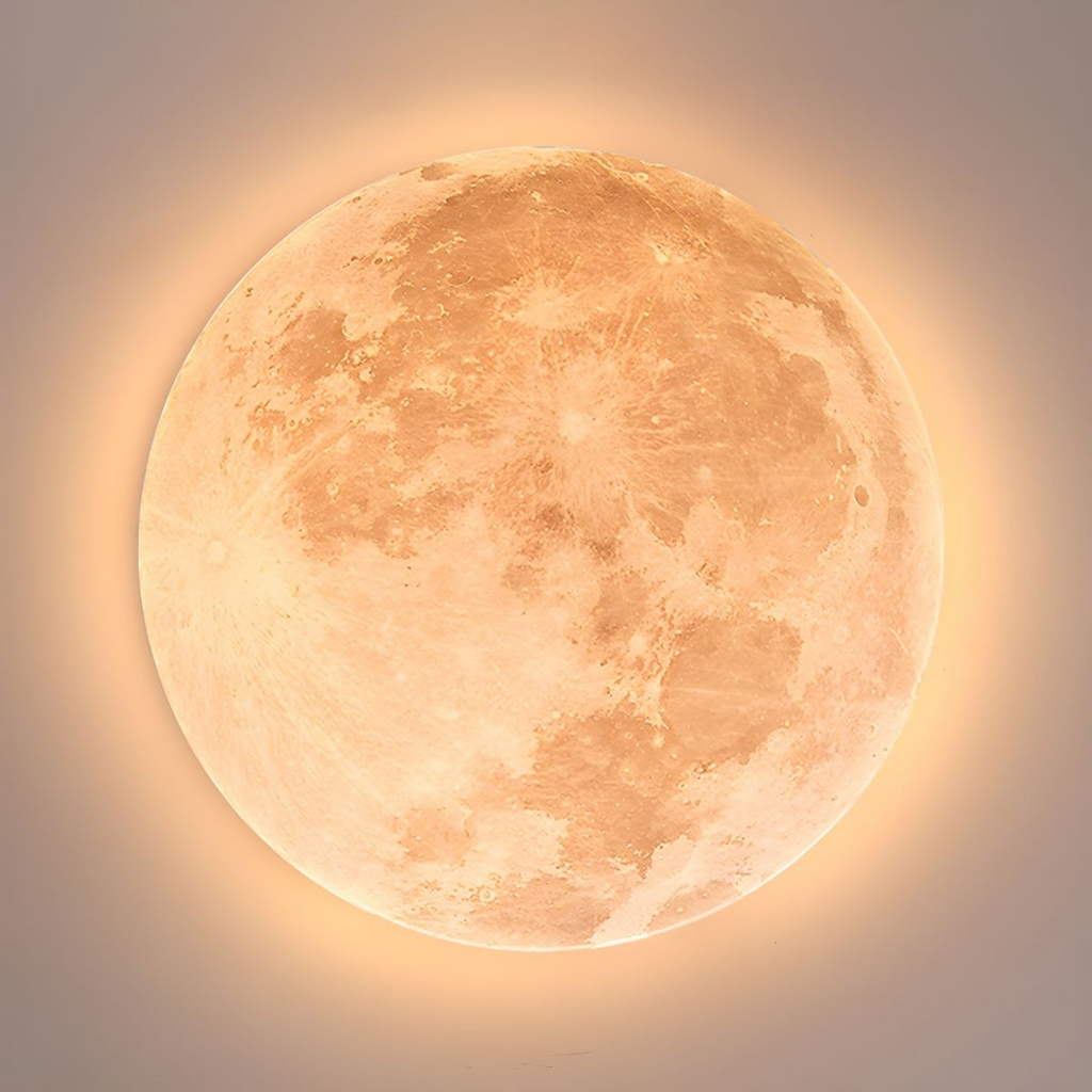 Marzycielska lampa sufitowa LED inspirowana księżycem