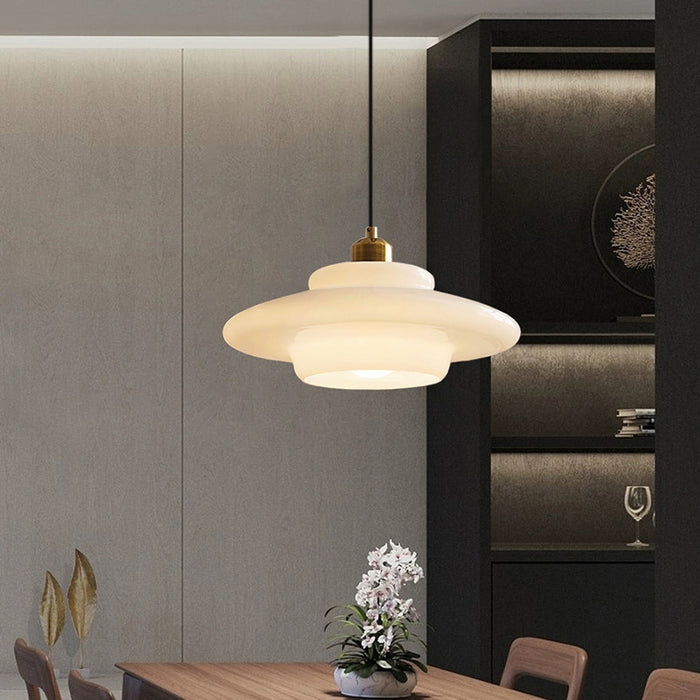 Minimalistyczna Nowoczesna Biała Lampa Wisząca