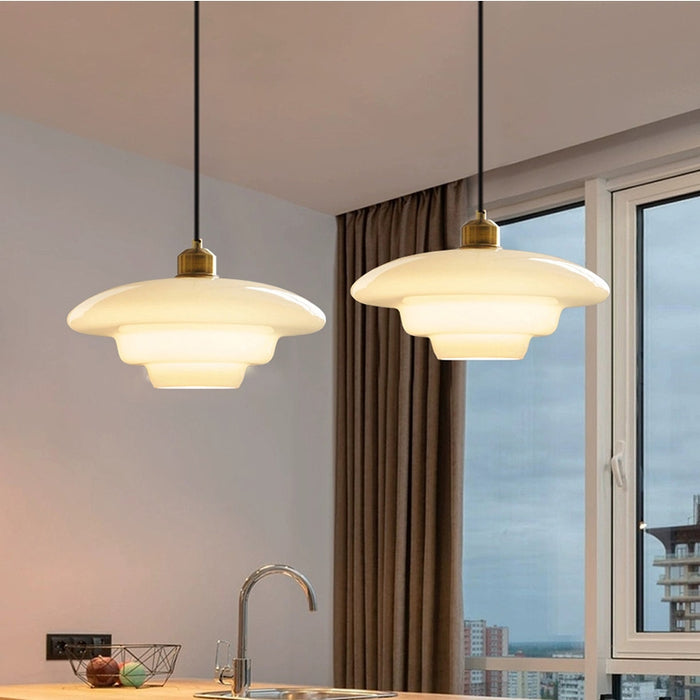 Minimalistyczna Nowoczesna Biała Lampa Wisząca