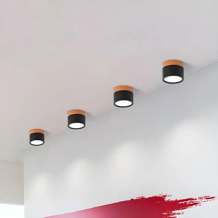 Minimalistyczna cylindryczna lampa sufitowa LED