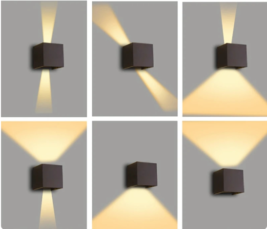 2 sztuki Minimalistyczna nowoczesna lampa ścienna LED