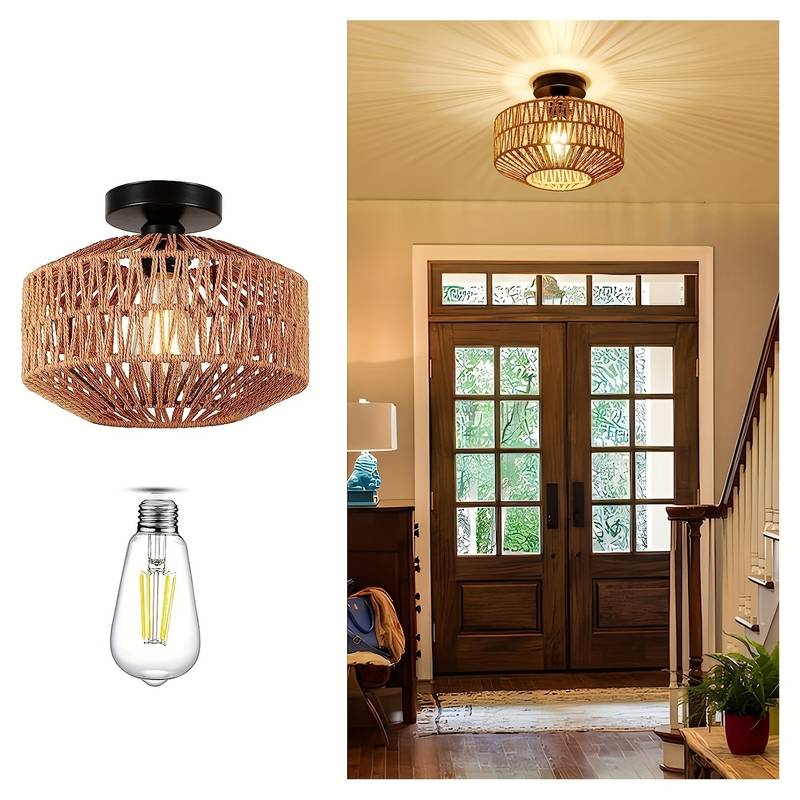 Lampa sufitowa inspirowana naturą w stylu boho