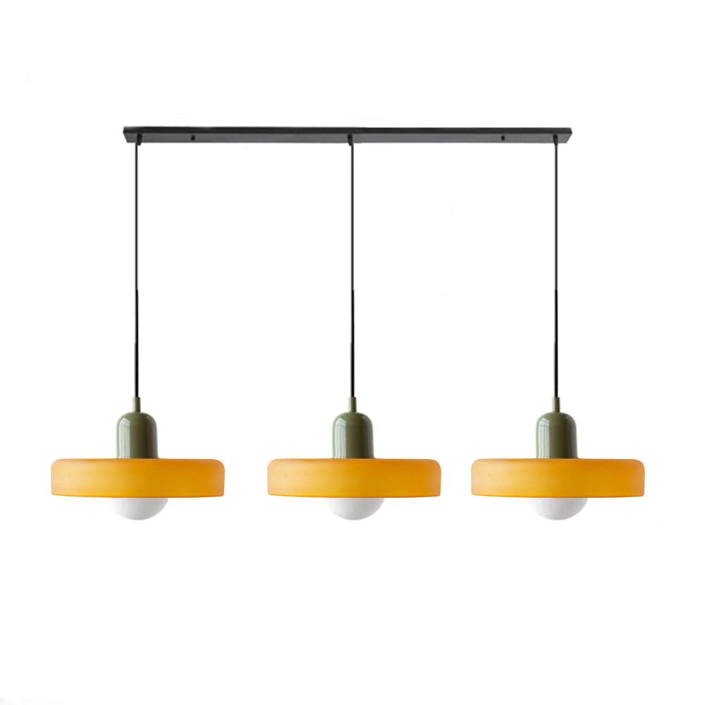 Nowoczesna potrójna lampa wisząca