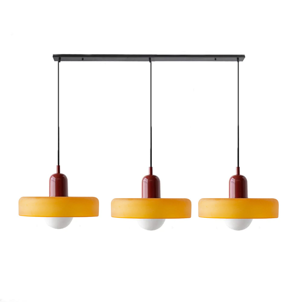 Nowoczesna potrójna lampa wisząca