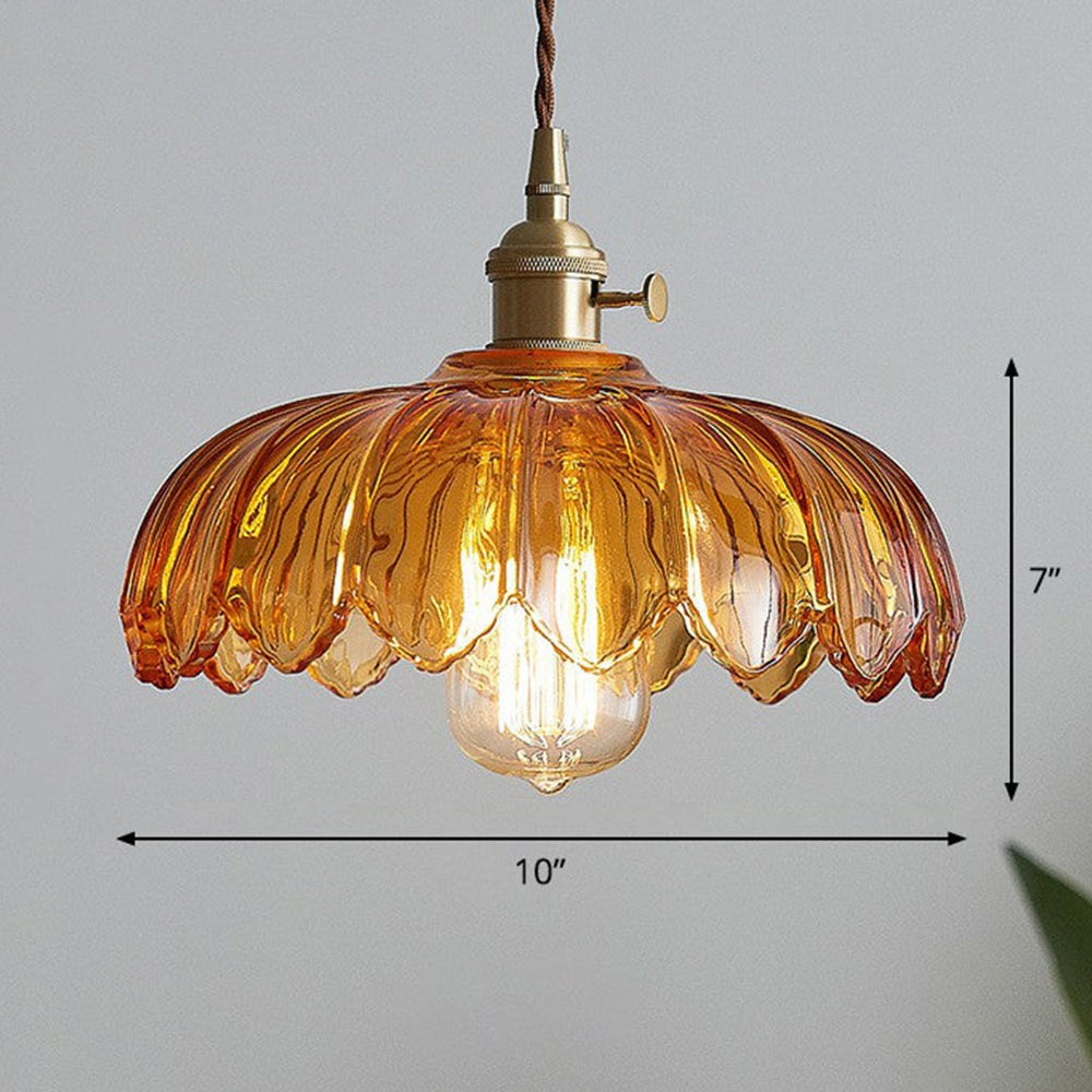 Lampa wisząca w kształcie kwiatów w stylu vintage