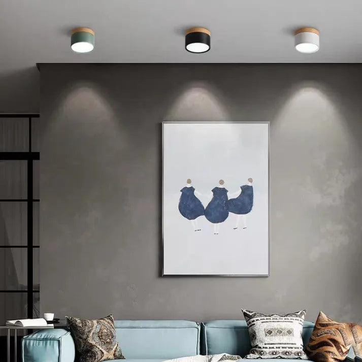 Minimalistyczna cylindryczna lampa sufitowa LED