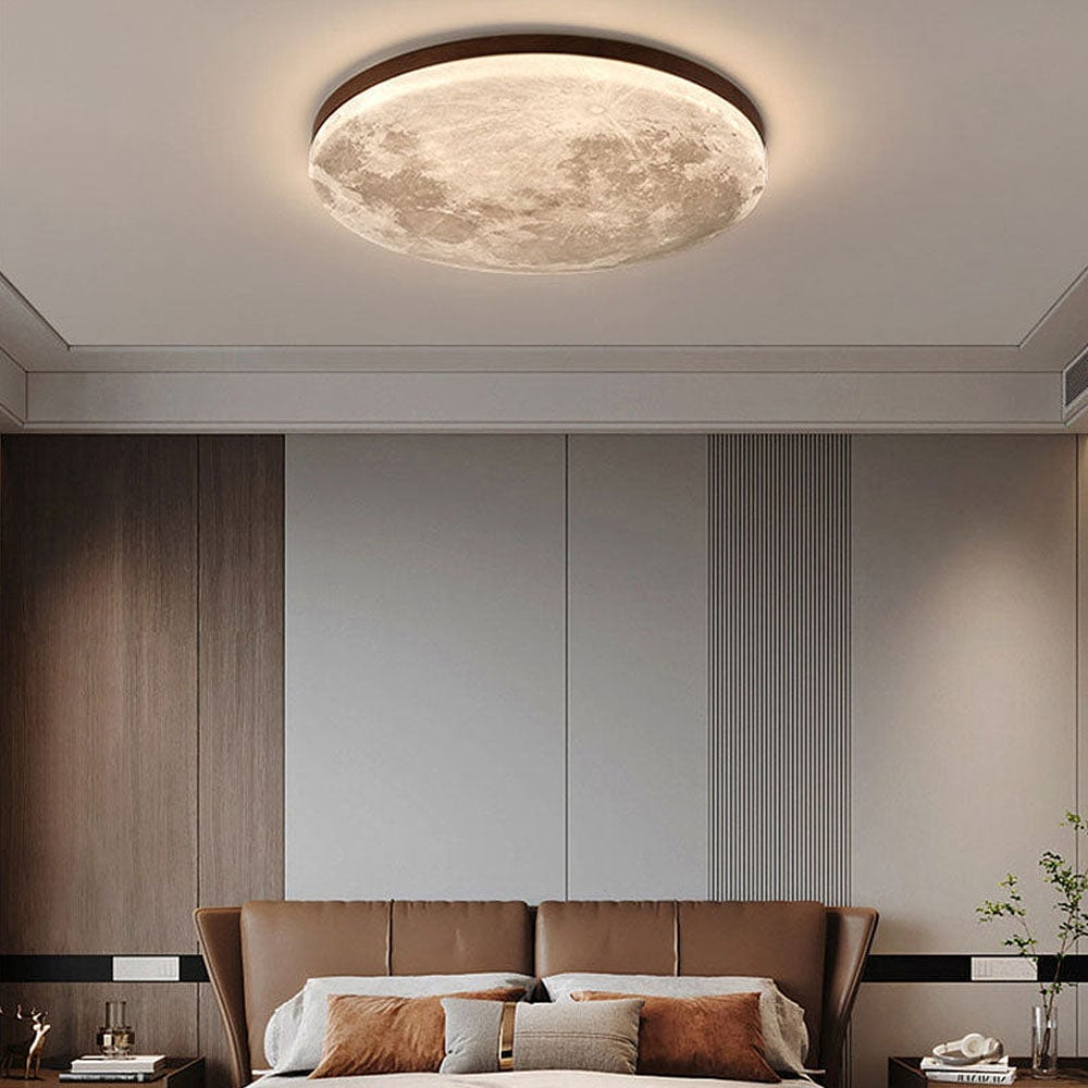 Marzycielska lampa sufitowa LED inspirowana księżycem