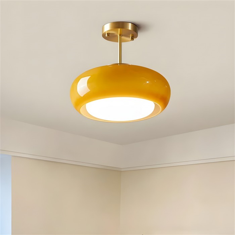 Okrągłe lampy sufitowe w stylu vintage