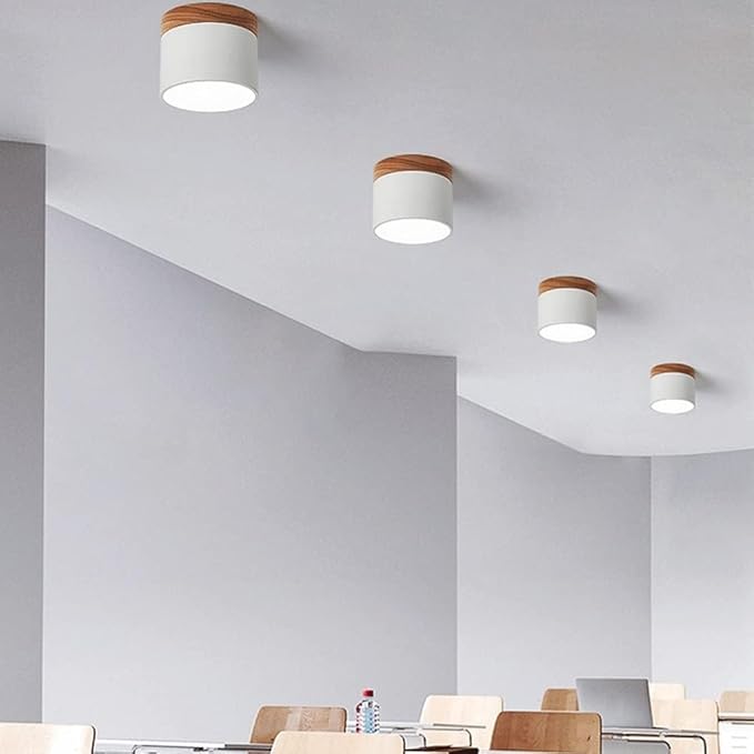 Minimalistyczna cylindryczna lampa sufitowa LED
