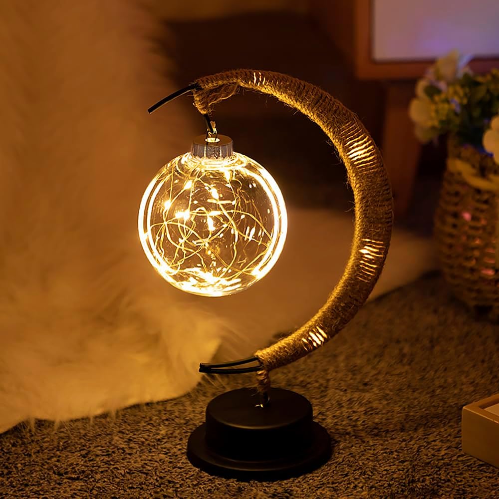 Niebiańska lampka biurkowa LED Blask księżyca
