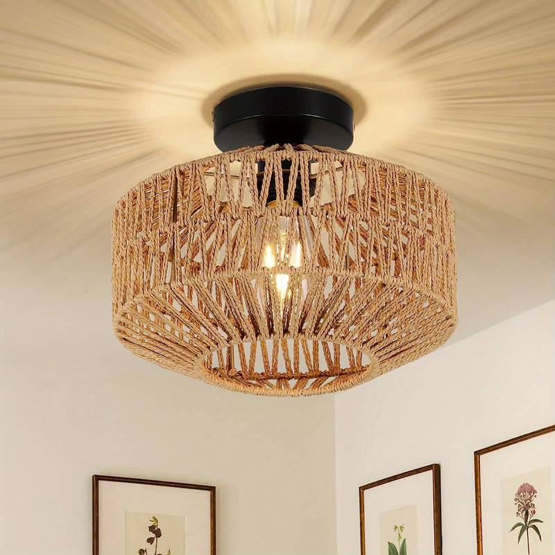 Lampa sufitowa inspirowana naturą w stylu boho