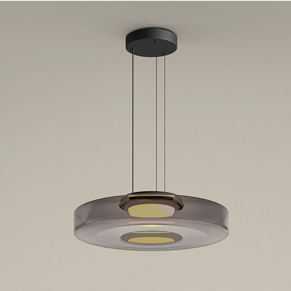 Nowoczesna lampa wisząca Halo z kloszem warstwowym