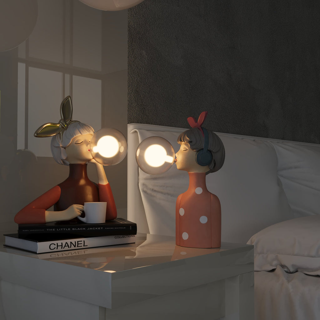 Nowoczesna artystyczna lampa stołowa designerska