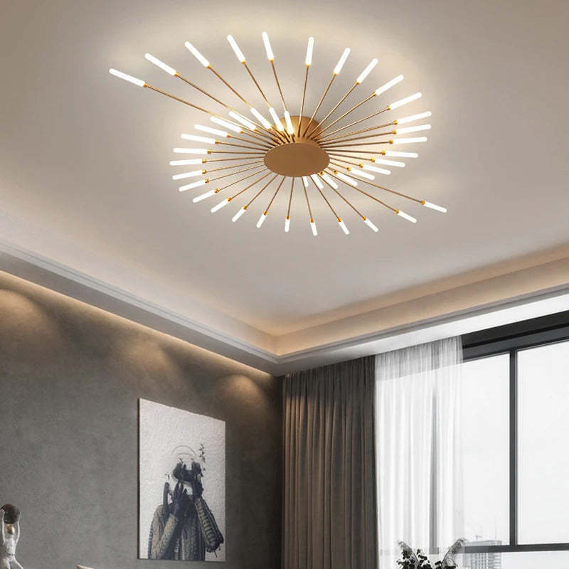 Dekoracyjna lampa sufitowa LED z fajerwerkami
