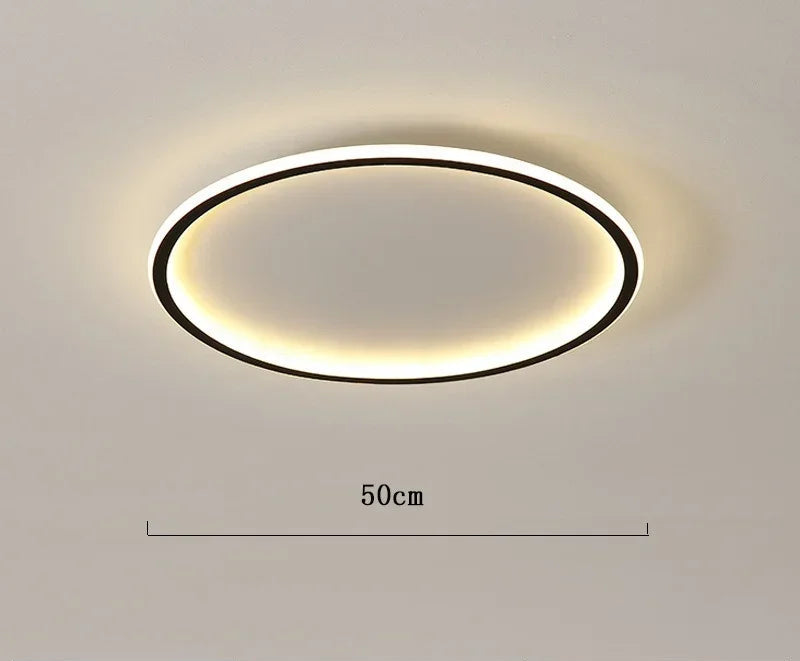 Minimalistyczna okrągła skandynawska lampa sufitowa