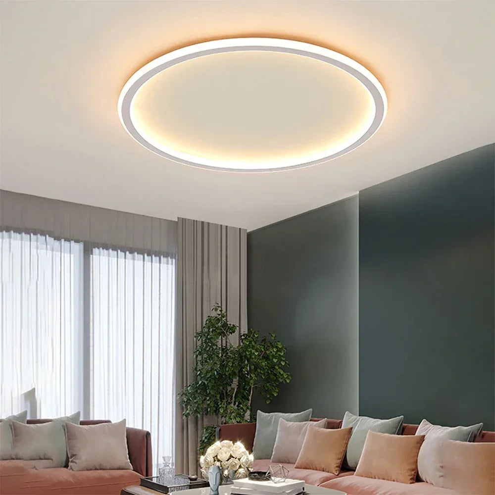 Minimalistyczna okrągła skandynawska lampa sufitowa