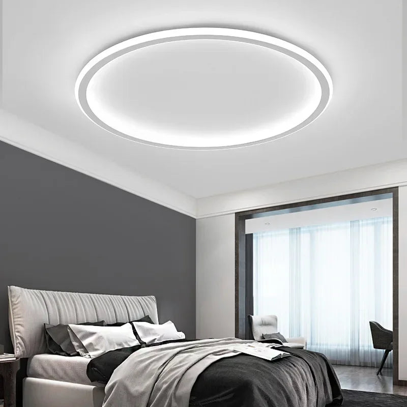 Minimalistyczna okrągła skandynawska lampa sufitowa