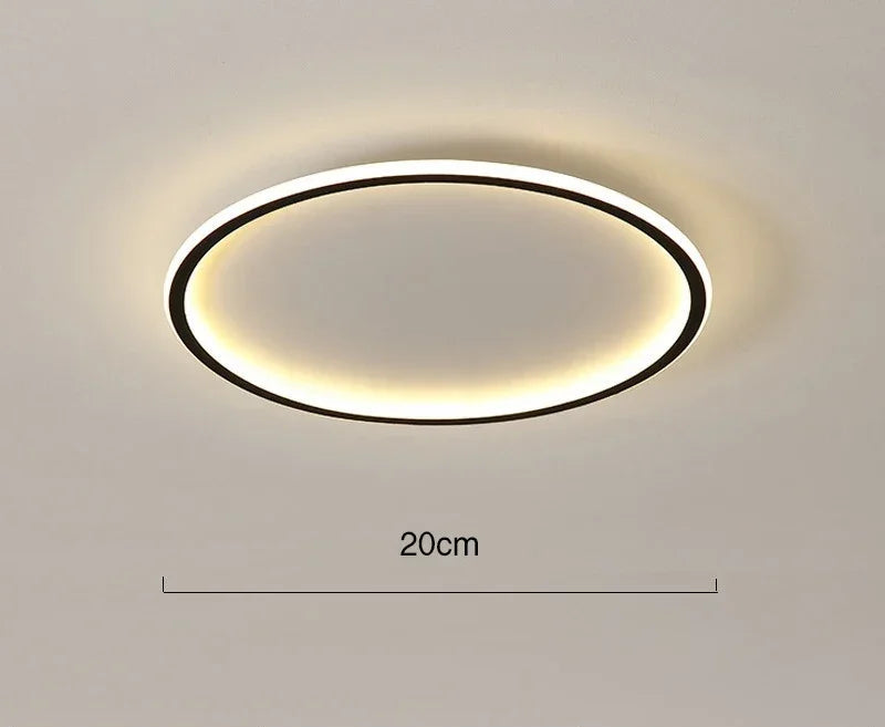 Minimalistyczna okrągła skandynawska lampa sufitowa