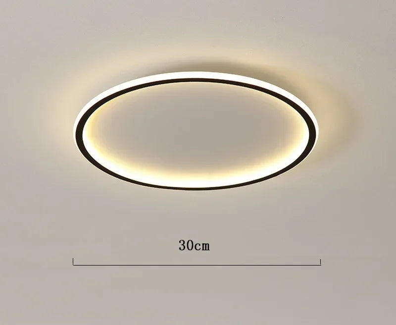 Minimalistyczna okrągła skandynawska lampa sufitowa