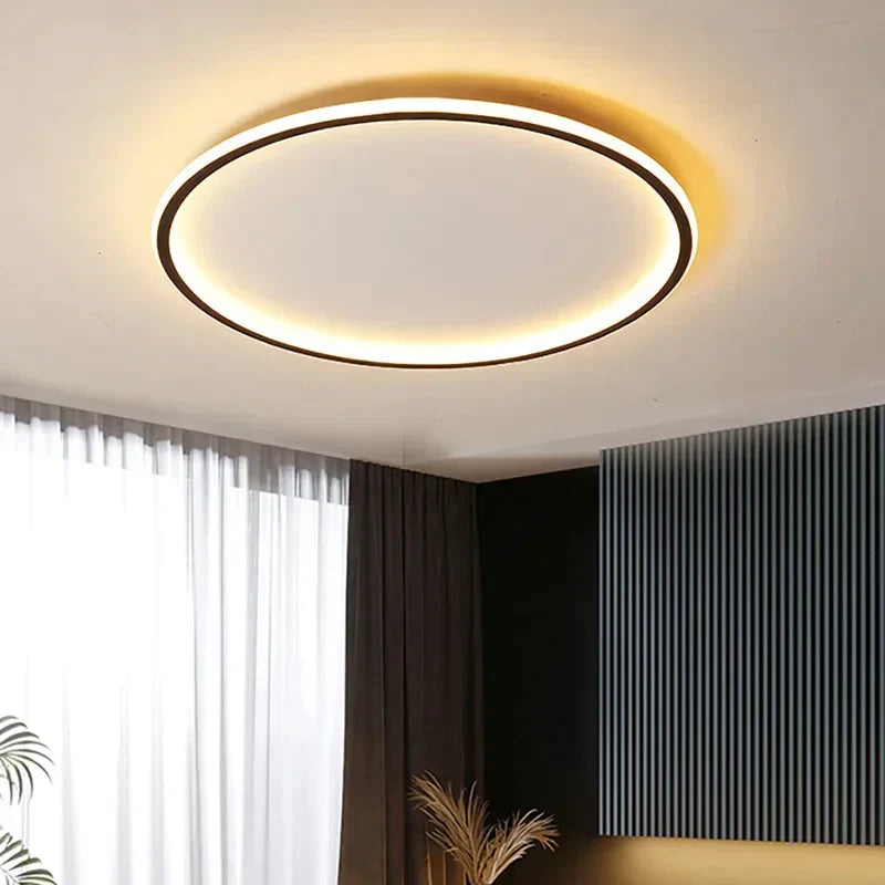 Minimalistyczna okrągła skandynawska lampa sufitowa