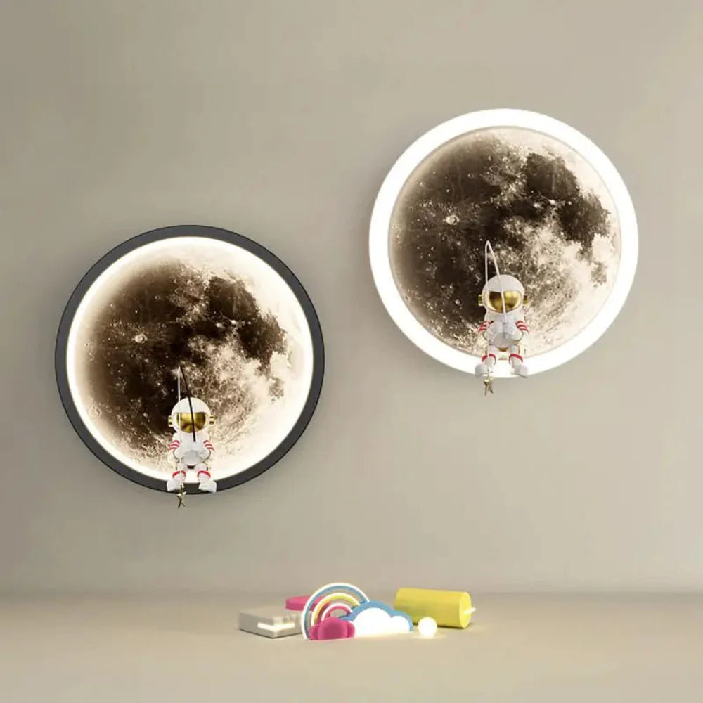 Nowoczesna lampka nocna ścienna inspirowana księżycem