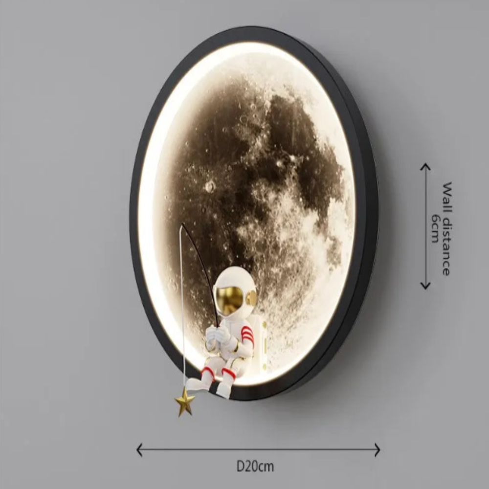 Nowoczesna lampka nocna ścienna inspirowana księżycem