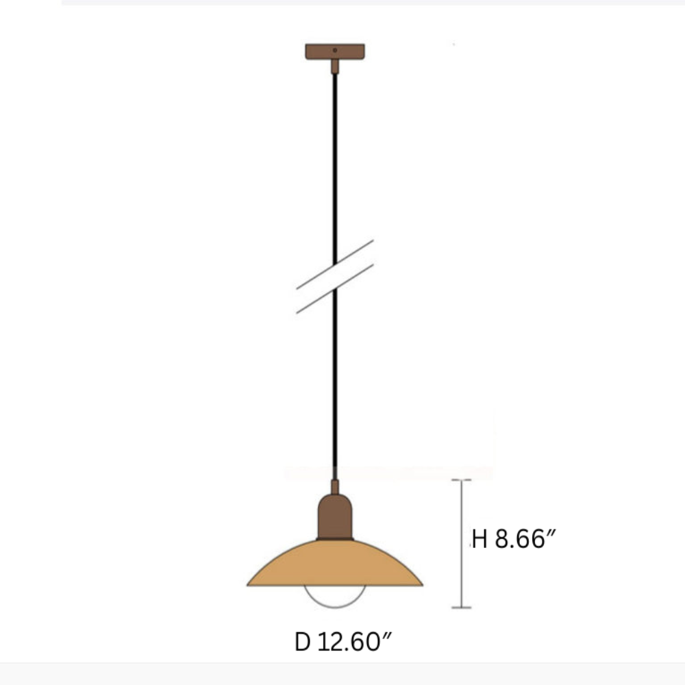 Kolorowa lampa wisząca inspirowana stylem retro