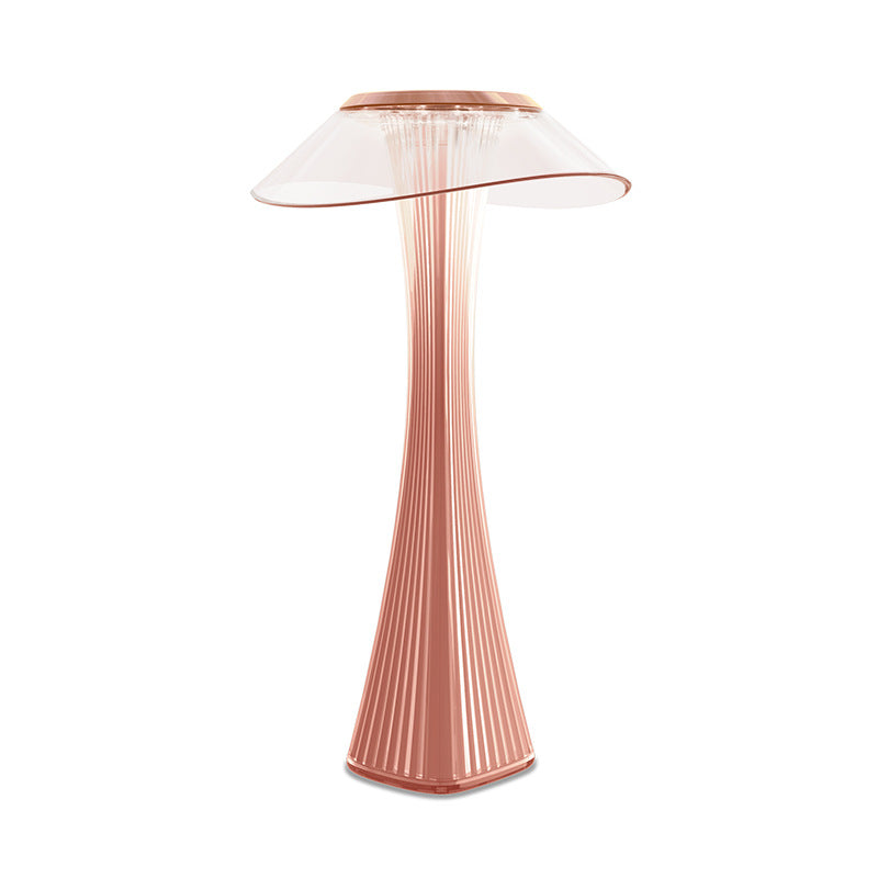 Lśniąca geometryczna lampa biurkowa LED