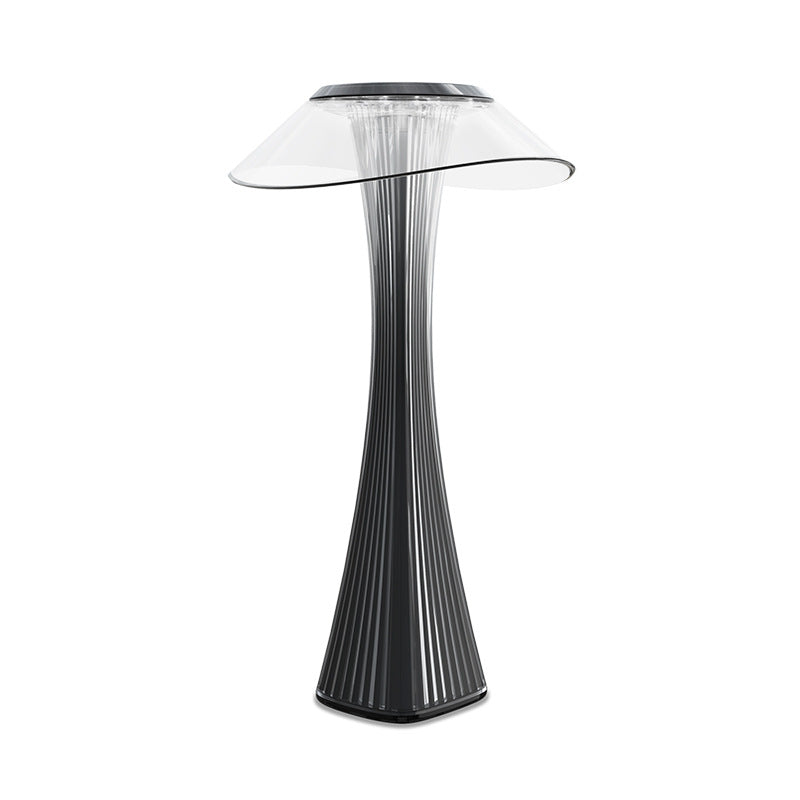 Lśniąca geometryczna lampa biurkowa LED