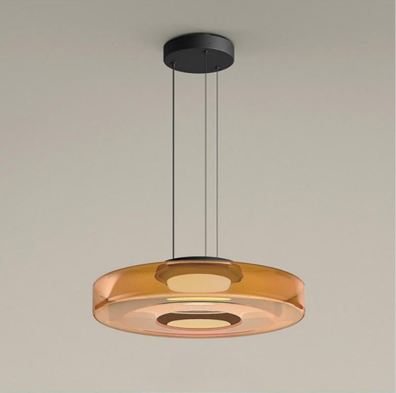 Nowoczesna lampa wisząca Halo z kloszem warstwowym