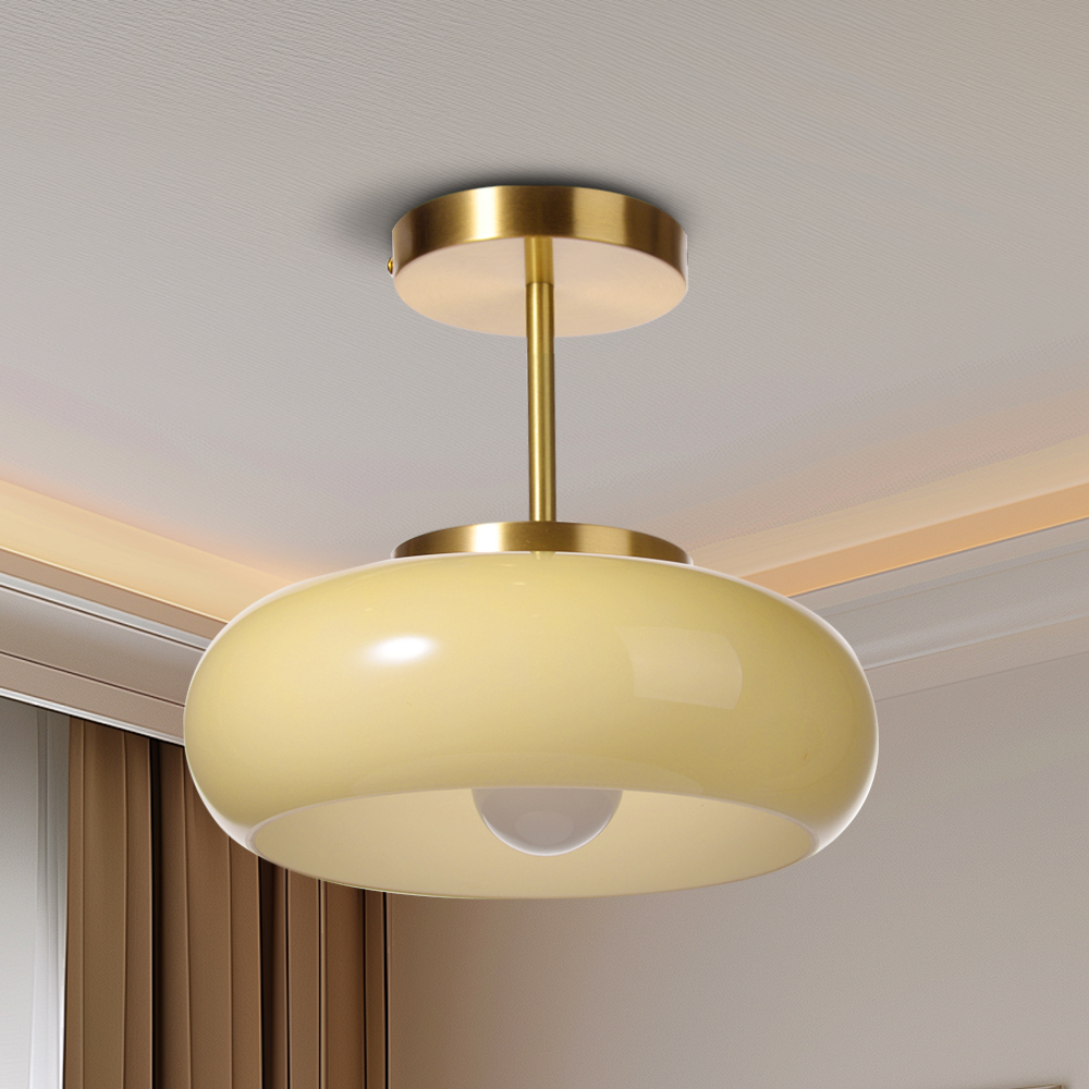 Okrągłe lampy sufitowe w stylu vintage