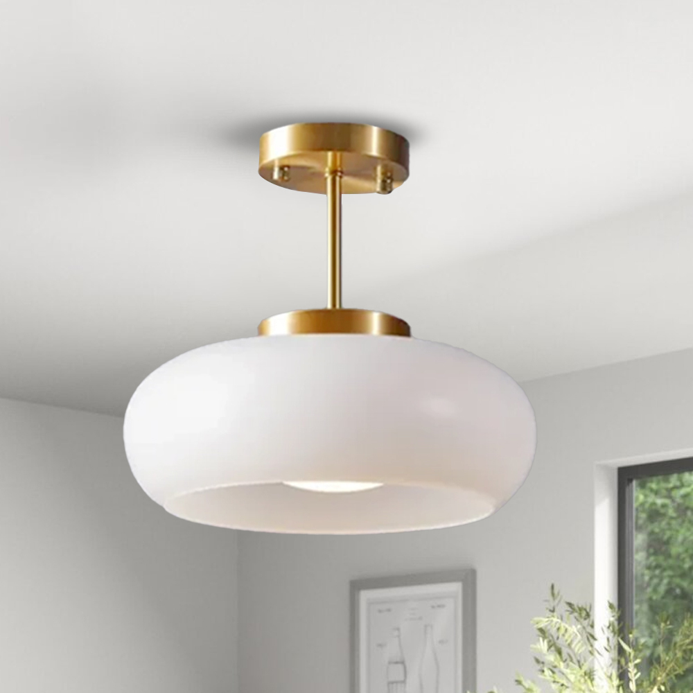 Okrągłe lampy sufitowe w stylu vintage