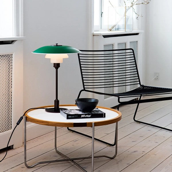 Nowoczesna lampa biurkowa z warstwowym dyskiem