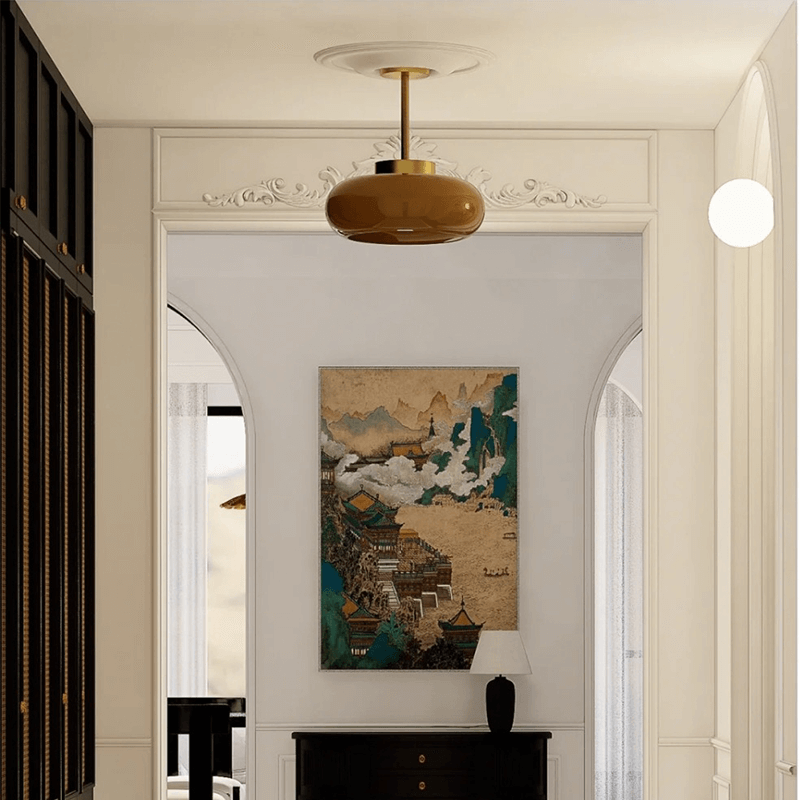 Lampy sufitowe w stylu vintage z kopułą