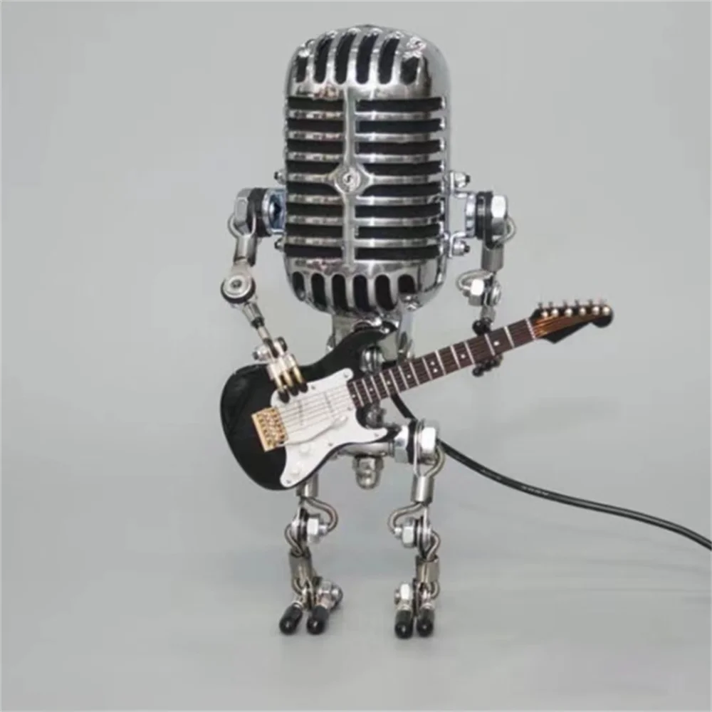 Lampa stołowa muzyczna w kształcie robota