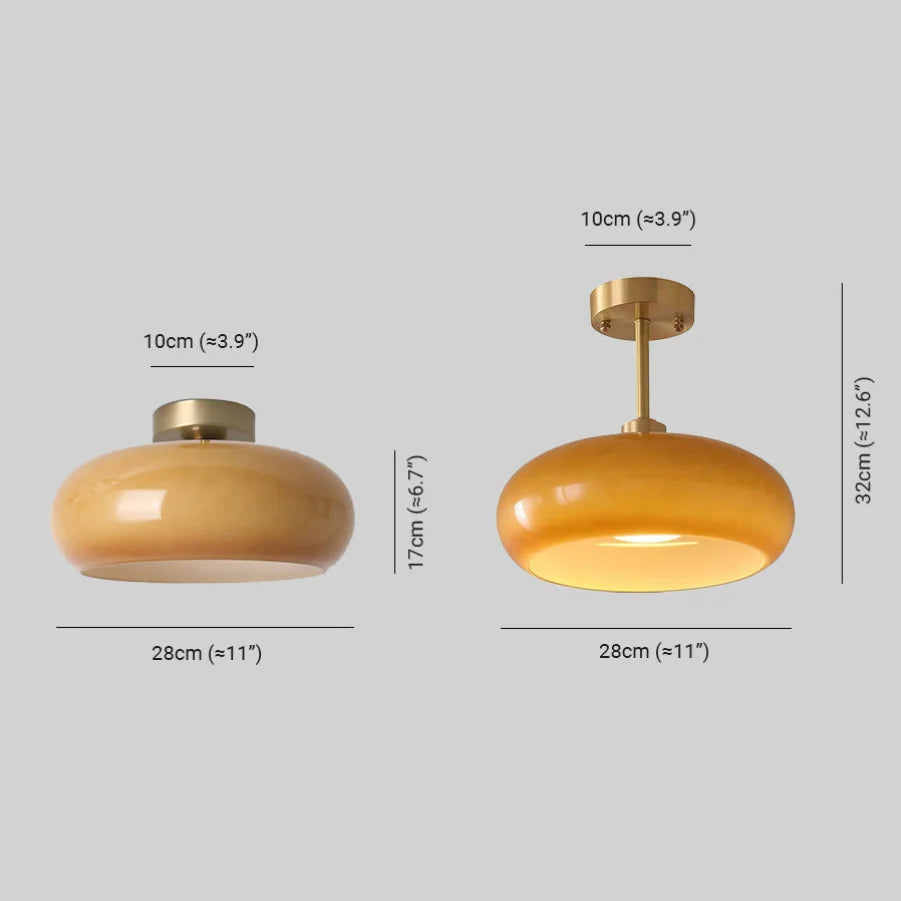 Okrągłe lampy sufitowe w stylu vintage