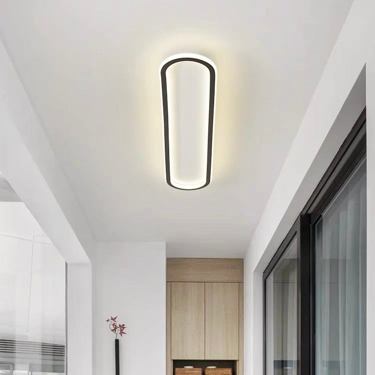 Nowoczesna elegancka owalna lampa sufitowa LED do przedpokojów