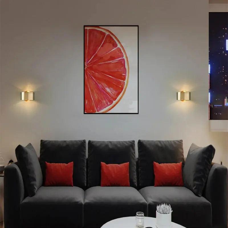 Stylowa lampa ścienna LED z akcentem