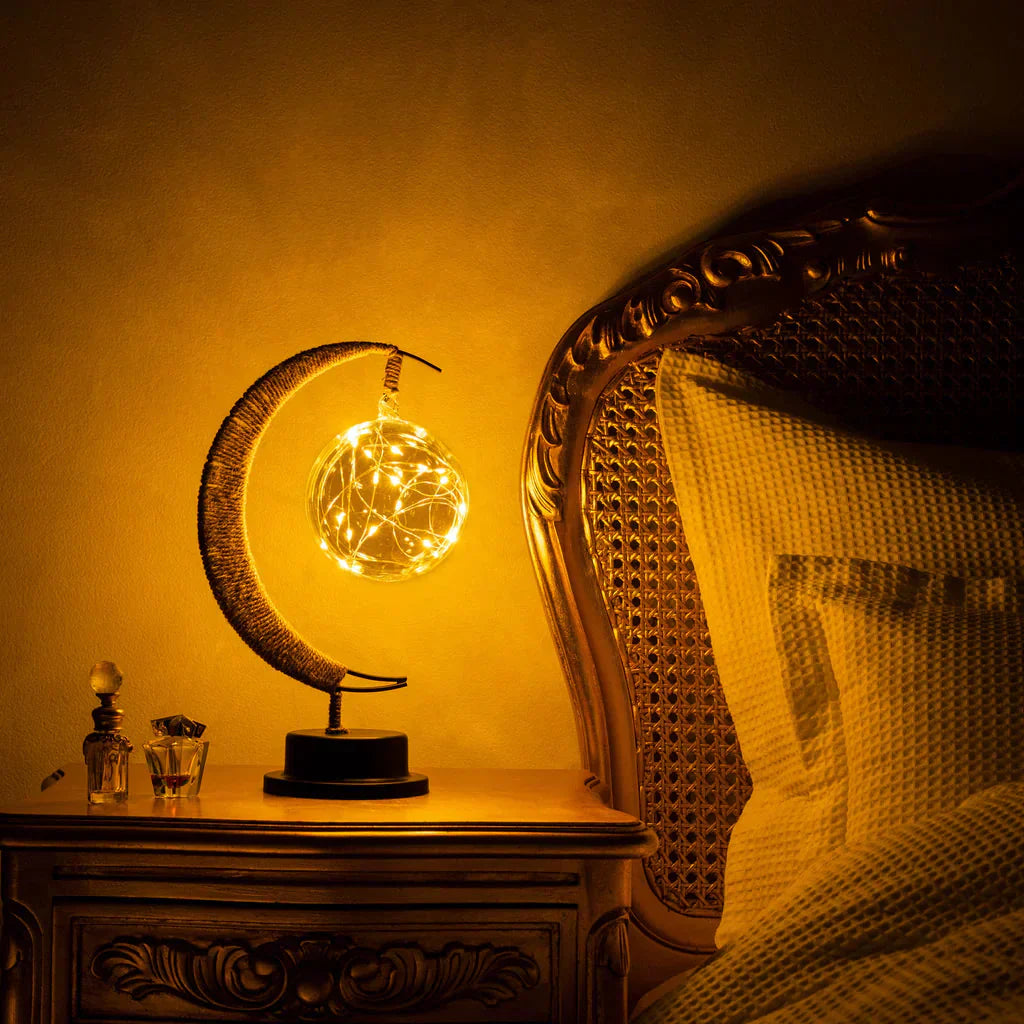 Niebiańska lampka biurkowa LED Blask księżyca