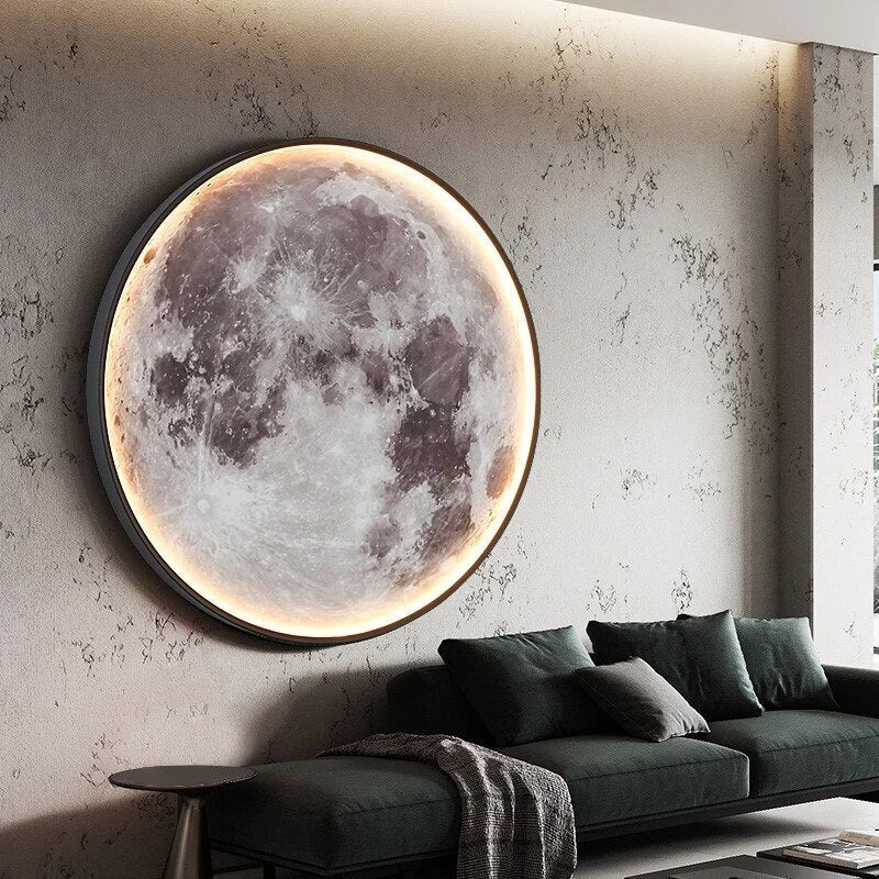 Lampa ścienna inspirowana księżycem