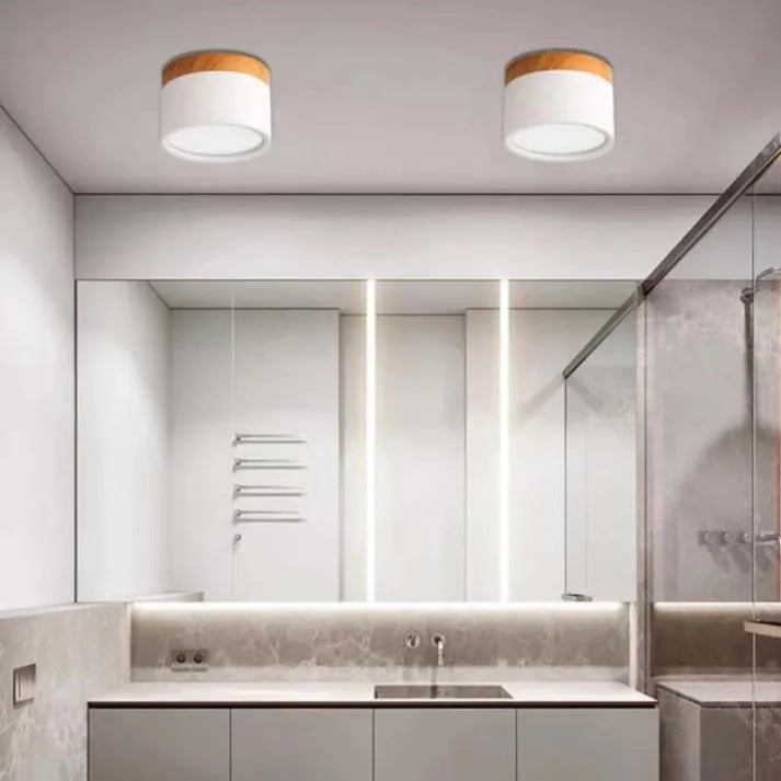 Minimalistyczna cylindryczna lampa sufitowa LED