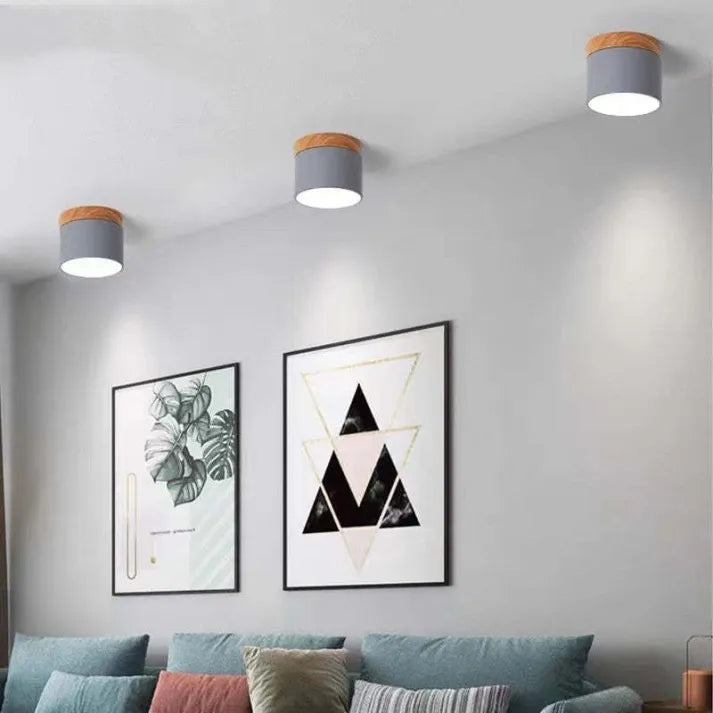 Minimalistyczna cylindryczna lampa sufitowa LED