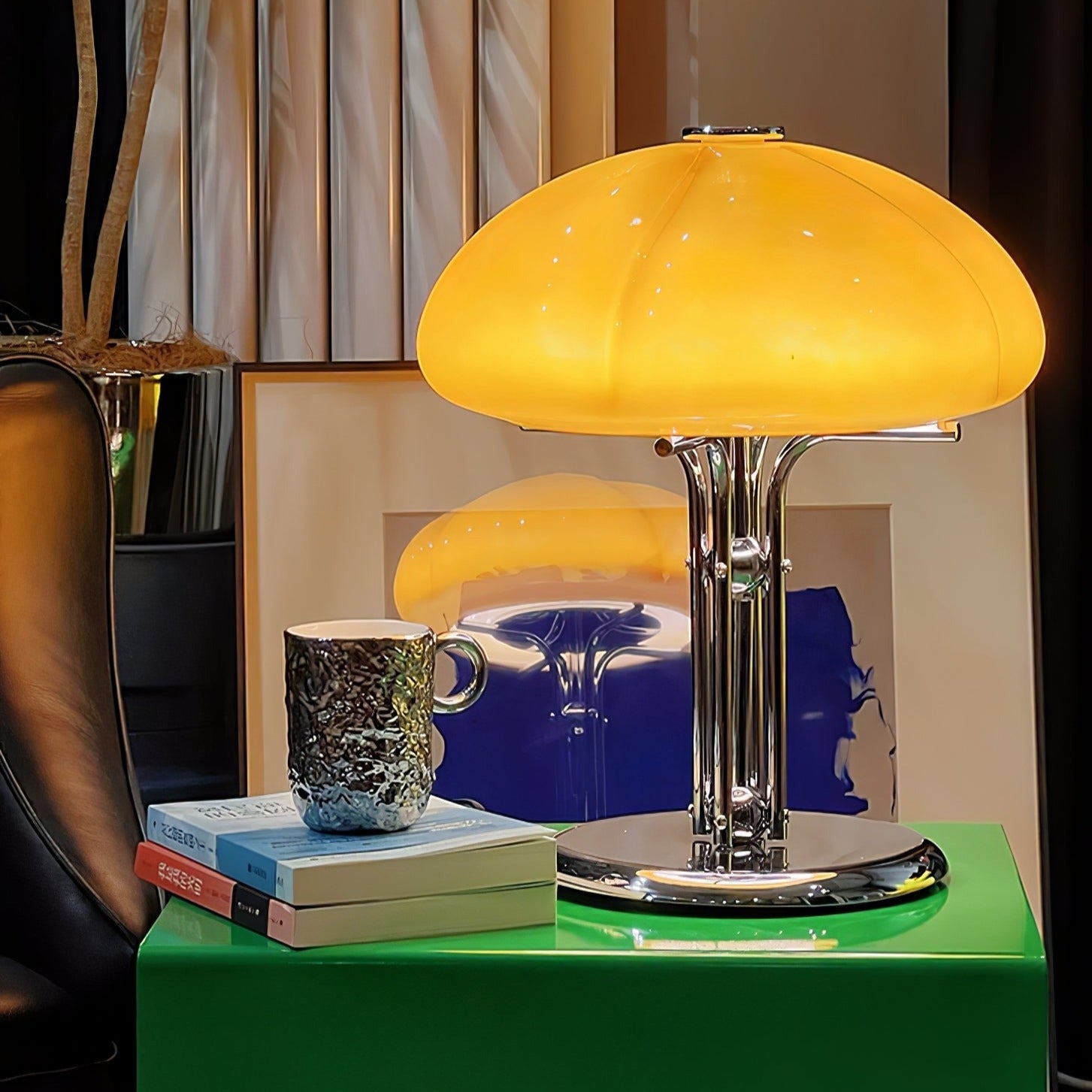 Lampa biurkowa w stylu retro minimalistyczna