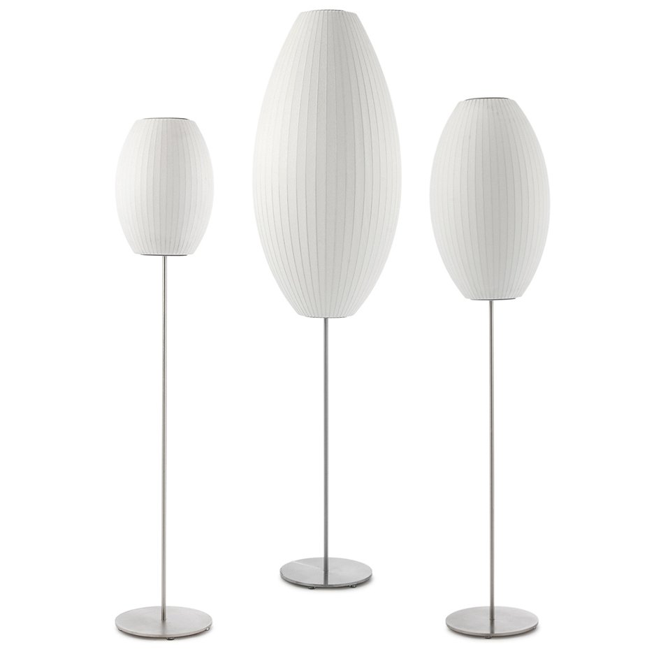 Elegancka lampa stojąca LED z żebrowanym kloszem